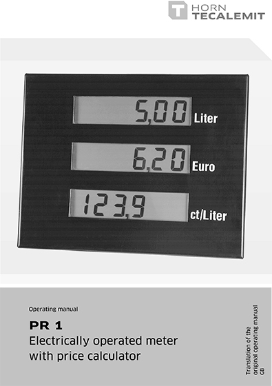 PCL PR 1 Electrically Operated Meter with Price Calculator